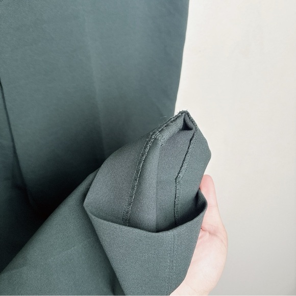 Club Monaco Womens 12 Dark Green Tapered Leg Crepe Trouser - Picture 6 of 12